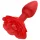 Rose Plug - vibratore anale wireless ricaricabile - rosso