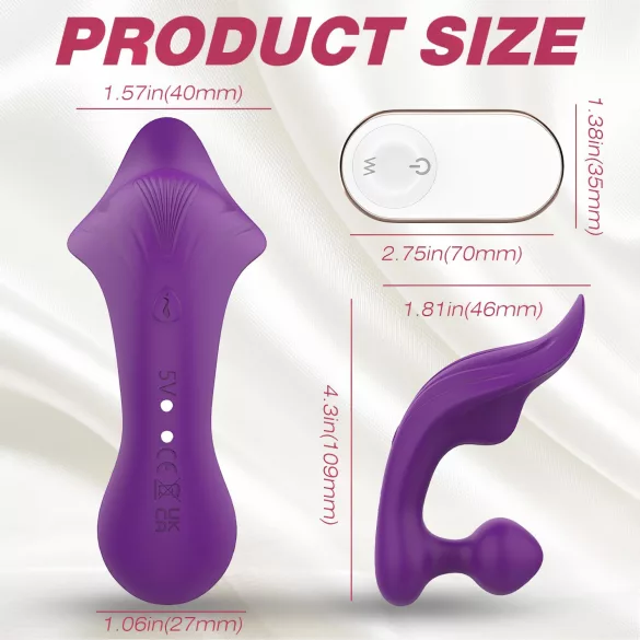 Sex HD Chomper - vibratore clitoride e anale impermeabile - silicone viola