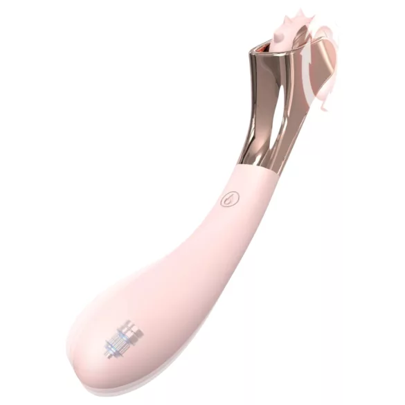 Sex HD - vibratore ricaricabile a prova di goccia con rotella di stimolazione (rosa)