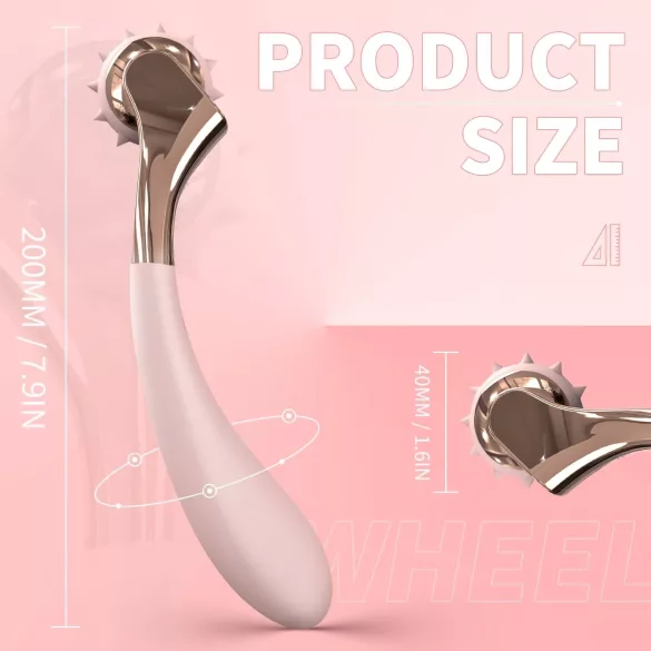 Sex HD - vibratore ricaricabile a prova di goccia con rotella di stimolazione (rosa)