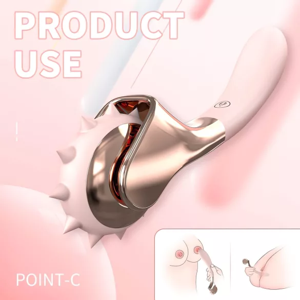 Sex HD - vibratore ricaricabile a prova di goccia con rotella di stimolazione (rosa)