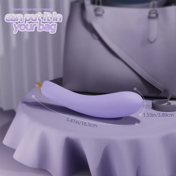 Sex HD - vibratore realistico - forma melanzana - silicone viola