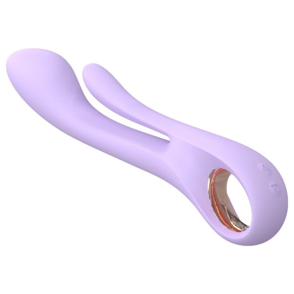 Sex HD Kaethe - vibratore con stimolatore clitorideo - silicone viola