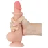 Lovetoy - dildo realistico doppio strato con ventosa 19,5 cm - color carne