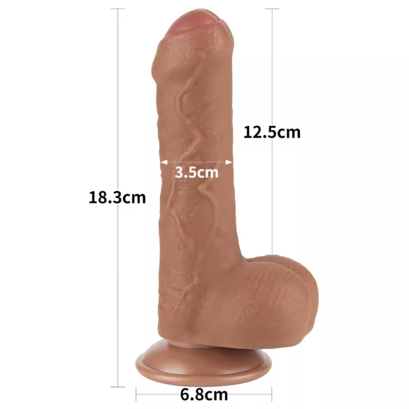 Lovetoy - dildo realistico con testicoli a doppio strato