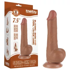   Lovetoy - dildo realistico con testicoli - doppio strato 19,5 cm - color carne