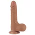 Lovetoy Sliding-Skin - dildo realistico con testicoli - doppio strato - 19,5cm