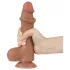 Lovetoy Sliding-Skin - dildo realistico con testicoli - doppio strato 20,8cm