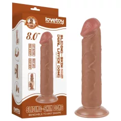   Lovetoy Sliding-Skin - dildo realistico ventosa - doppio strato 20cm naturale