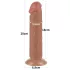 Lovetoy Sliding-Skin - dildo realistico ventosa - doppio strato 20cm naturale