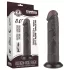 Lovetoy Sliding-Skin - dildo realistico doppio strato con ventosa 20cm marrone