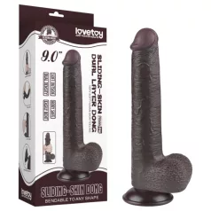   Sliding-Skin - dildo a doppio strato con ventosa - 20,8 cm (marrone)
