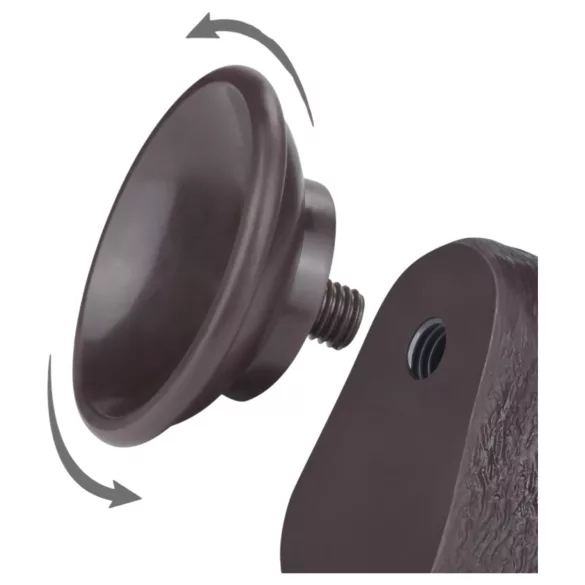 Lovetoy - dildo doppio strato con ventosa - 20,8 cm - marrone