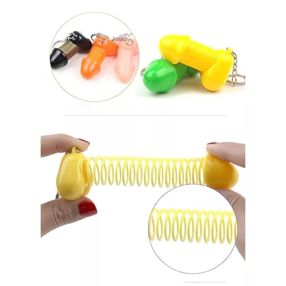 Roomfun - portachiavi a forma di pene divertente (arancione)