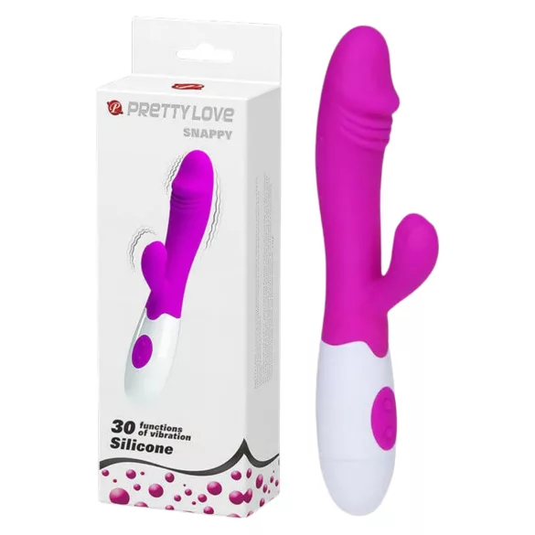 Pretty Love Snappy - vibratore punto G con braccio clitorideo impermeabile (lilla)
