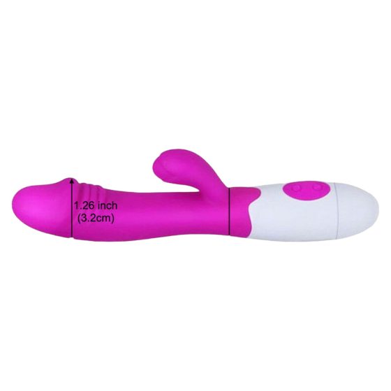 Pretty Love Snappy - Vibratore impermeabile per punto G con stimolatore clitorideo (viola)