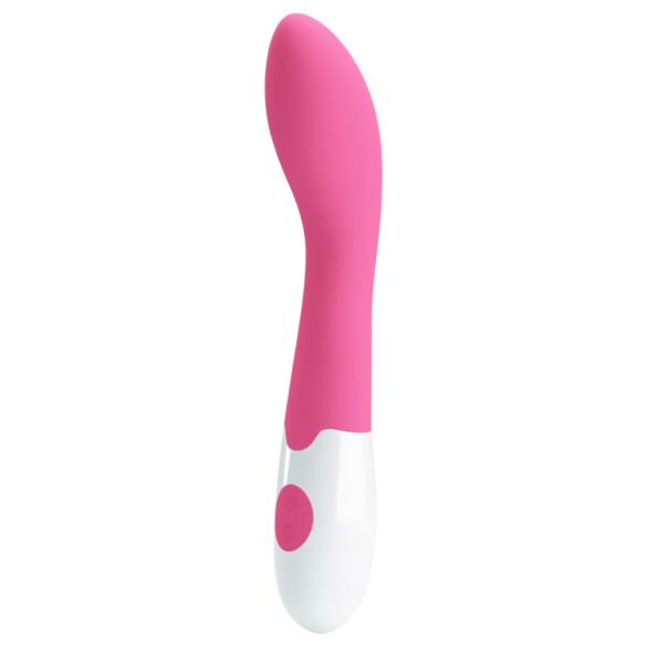 Pretty Love Bishop - vibratore punto G impermeabile - silicone rosa bianco