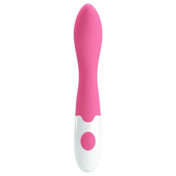Pretty Love Bishop - vibratore punto G impermeabile - silicone rosa bianco