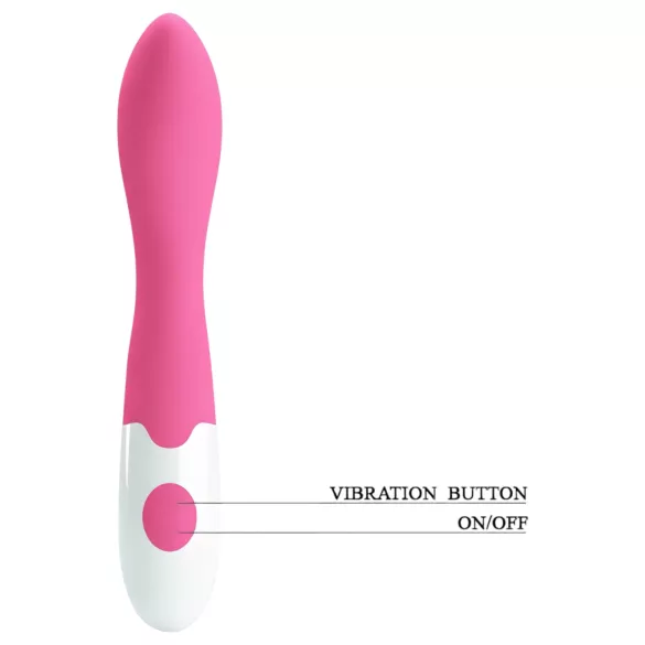 Pretty Love Bishop - vibratore punto G impermeabile - silicone rosa bianco