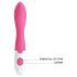 Pretty Love Bishop - vibratore punto G impermeabile - silicone rosa bianco
