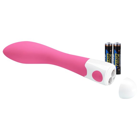 Pretty Love Bishop - vibratore punto G impermeabile - silicone rosa bianco