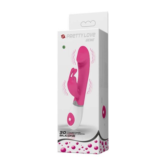Vibratore Impermeabile per Punta G e Clitoride Pretty Love Gene (Rosa-Bianco)