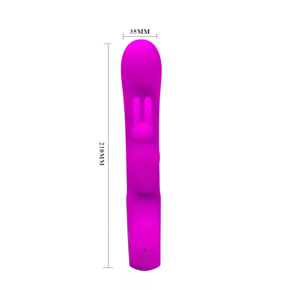 Pretty Love Webb - vibratore rabbit con stimolatore clitorideo - silicone rosa