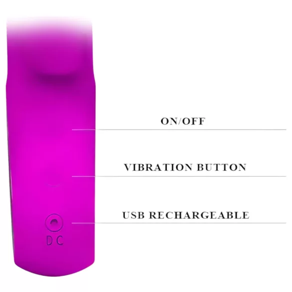 Pretty Love Webb - vibratore rabbit con stimolatore clitorideo - silicone rosa