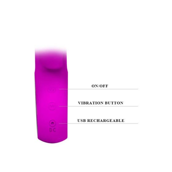 Pretty Love Webb - vibratore ricaricabile e impermeabile con stimolatore clitorideo (rosa)