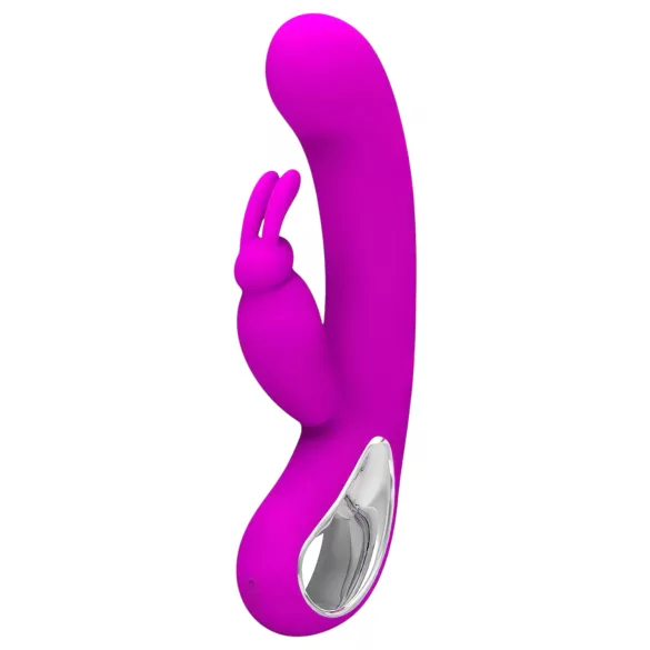 Pretty Love Webb - vibratore rabbit con stimolatore clitorideo - silicone rosa