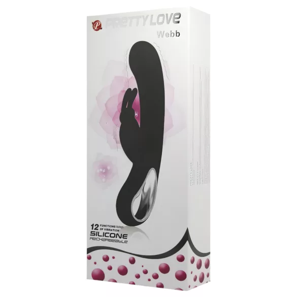 Pretty Love Webb - vibratore rabbit impermeabile con stimolatore clitoride