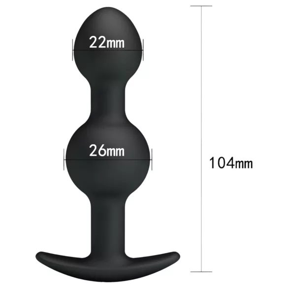 Pretty Love - dildo anale con pallina interna - nero