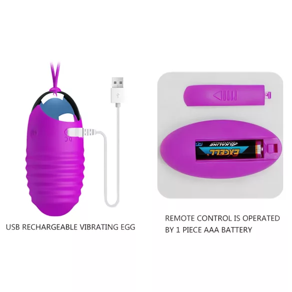 Pretty Love Jessica - ovetto vibrante - silicone viola