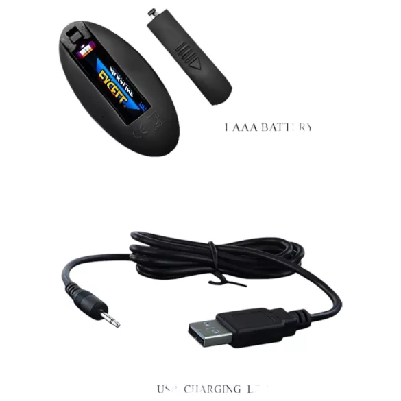 Pretty Love - vibratore anale a spinta - silicone nero