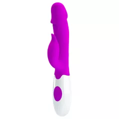   Pretty Love Peter - vibratore rabbit con stimolatore clitoride - silicone viola