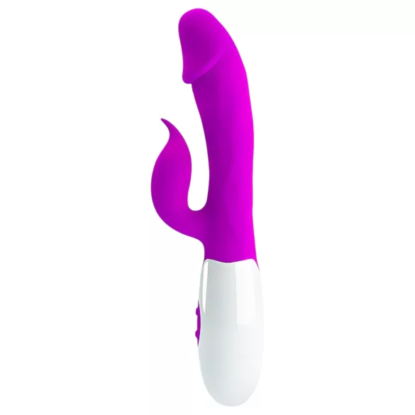Pretty Love Peter - vibratore rabbit con stimolatore clitoride - silicone viola