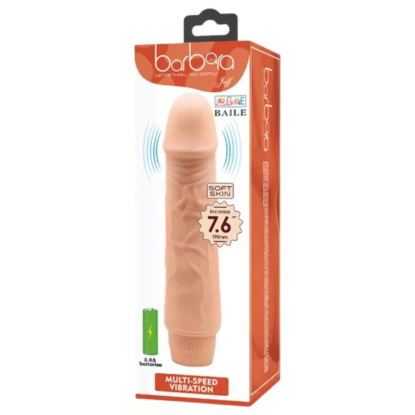 Baile Barbara - vibratore realistico - 19,5 cm - colore naturale
