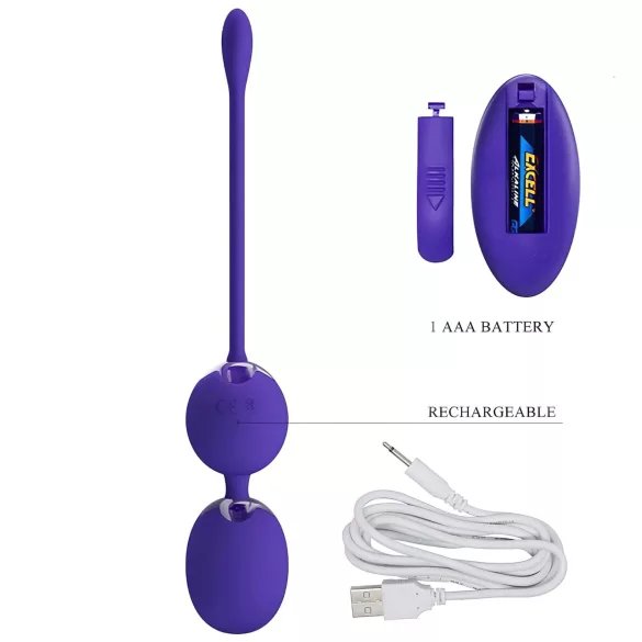 Pretty Love Willie Youth - pallina vaginale con telecomando - silicone viola
