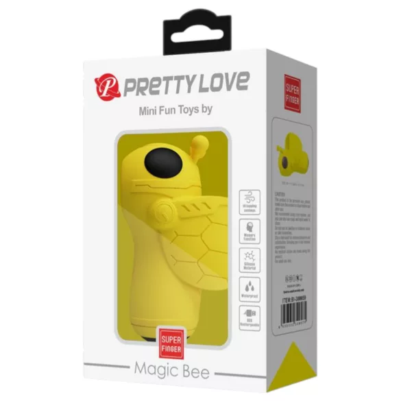 Pretty Love Magic Bee - vibratore da dito clitorideo - silicone giallo