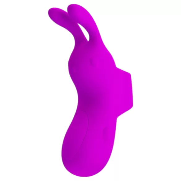 Pretty Love Bunny - mini vibratore da dito con orecchie - silicone viola