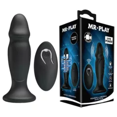 MR. PLAY - vibratore anale ricaricabile telecomandato - nero