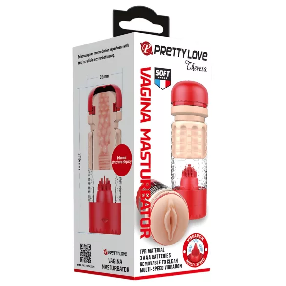Pretty Love Emily - masturbatore vaginale realistico - silicone rosso