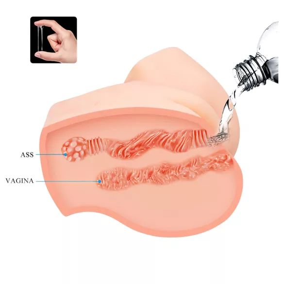 Crazy Bull - masturbatore realistico anale vibrante - colore naturale