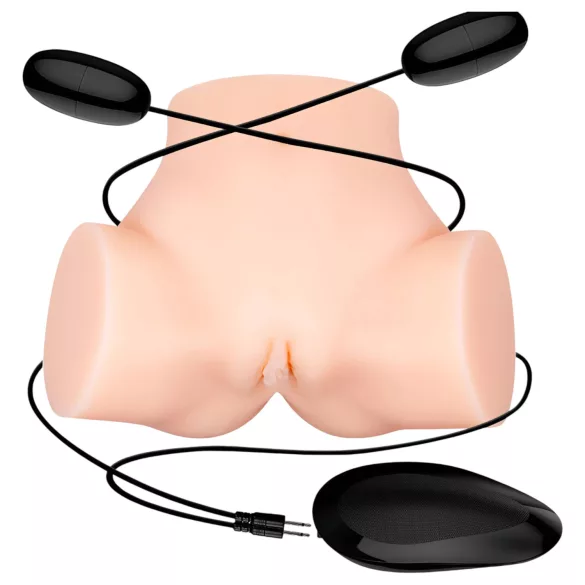 Crazy Bull - masturbatore realistico anale vibrante - colore naturale