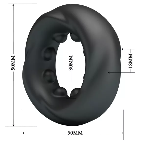 Crazy Bull - anello fallico stimolante - nero