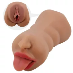 Crazy Bull - masturbatore bocca e vagina - colore naturale