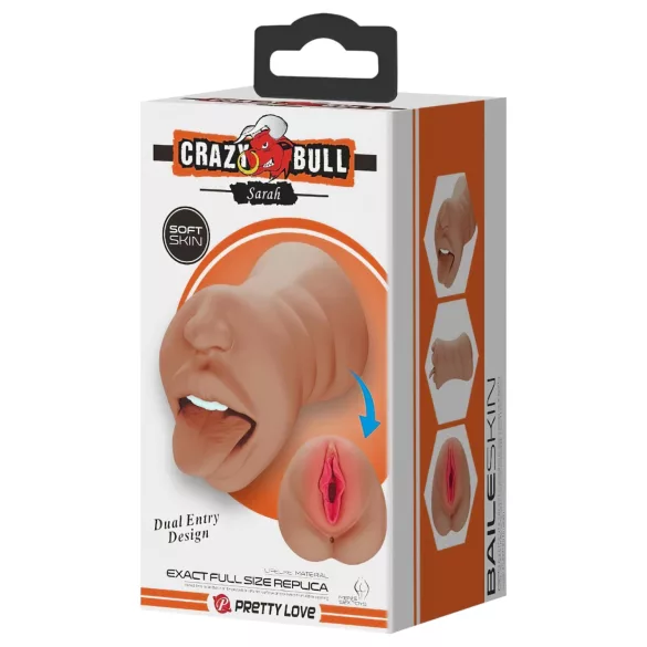 Crazy Bull - masturbatore bocca e vagina - colore naturale
