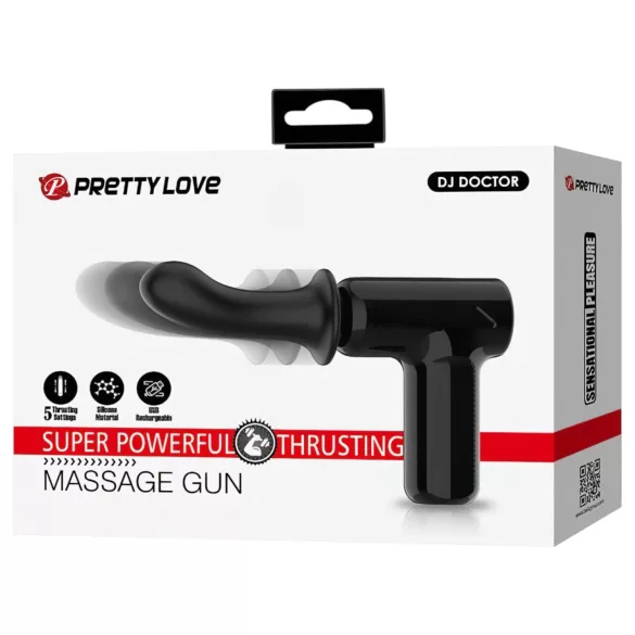Pretty Love Dj Doctor - vibratore pistola spingente vaginale - nero