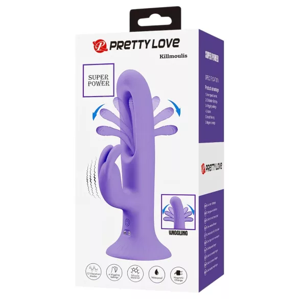 Pretty Love Killmoulis - vibratore punto G e leccatore (viola)