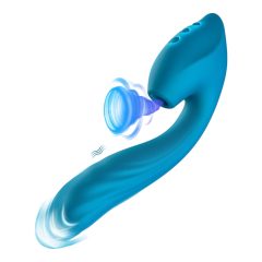  Vibratore multifunzionale impermeabile per punto G e stimolazione clitoridea (blu)